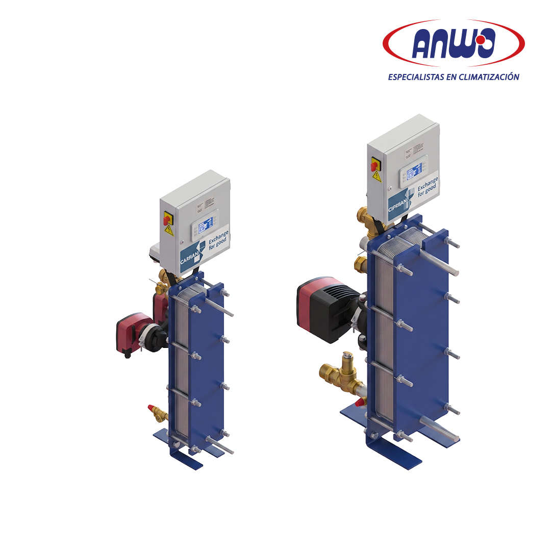 PRODUCTOR DE ACS INSTANTÁNEO CIPRIANI SHW, BOMBA SIMPLE, 11 PLACAS P 080, 10 BA...